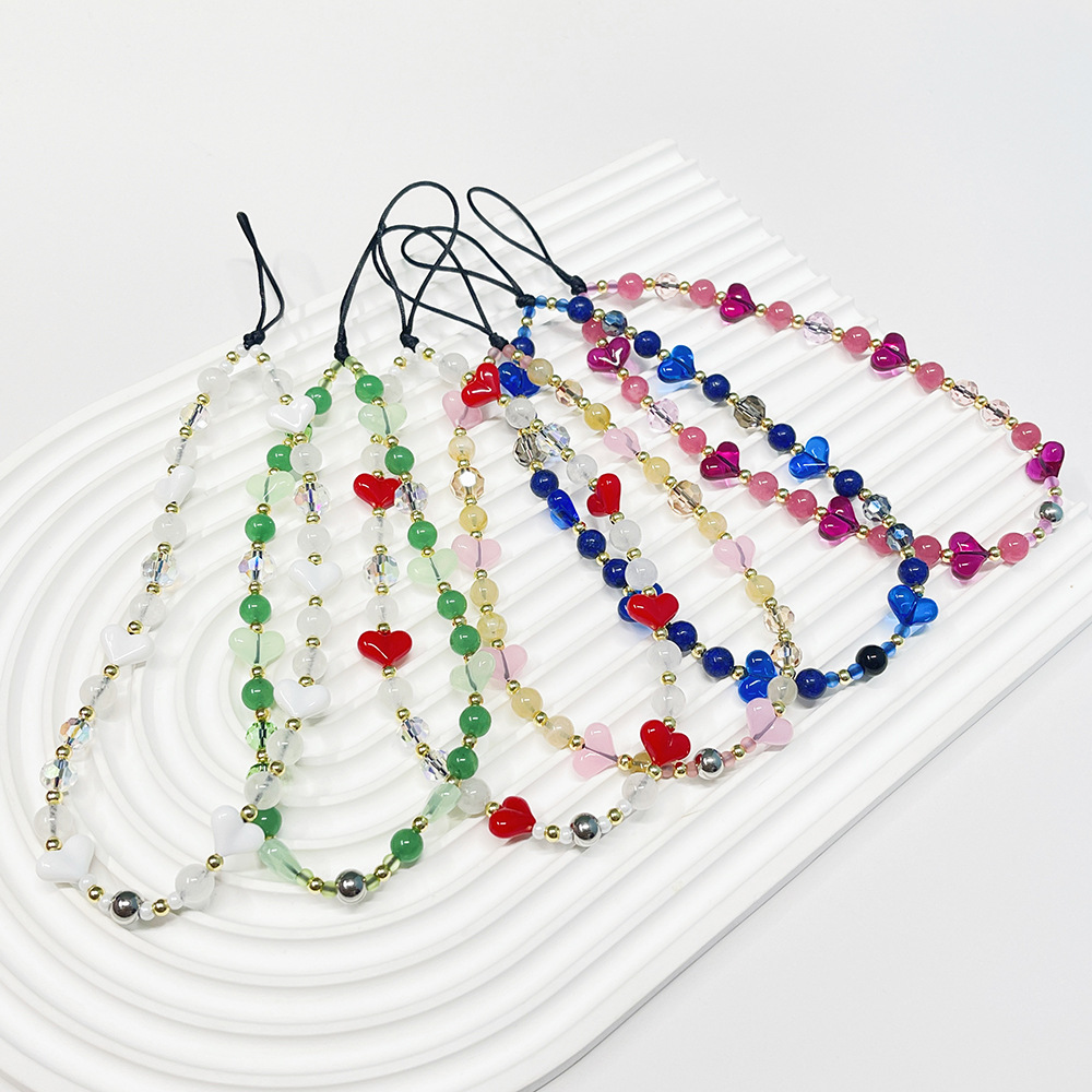 Phone Accessories For Teen Girls - HERLOOK Heart Phone Charm Vibrant Multi‑Color