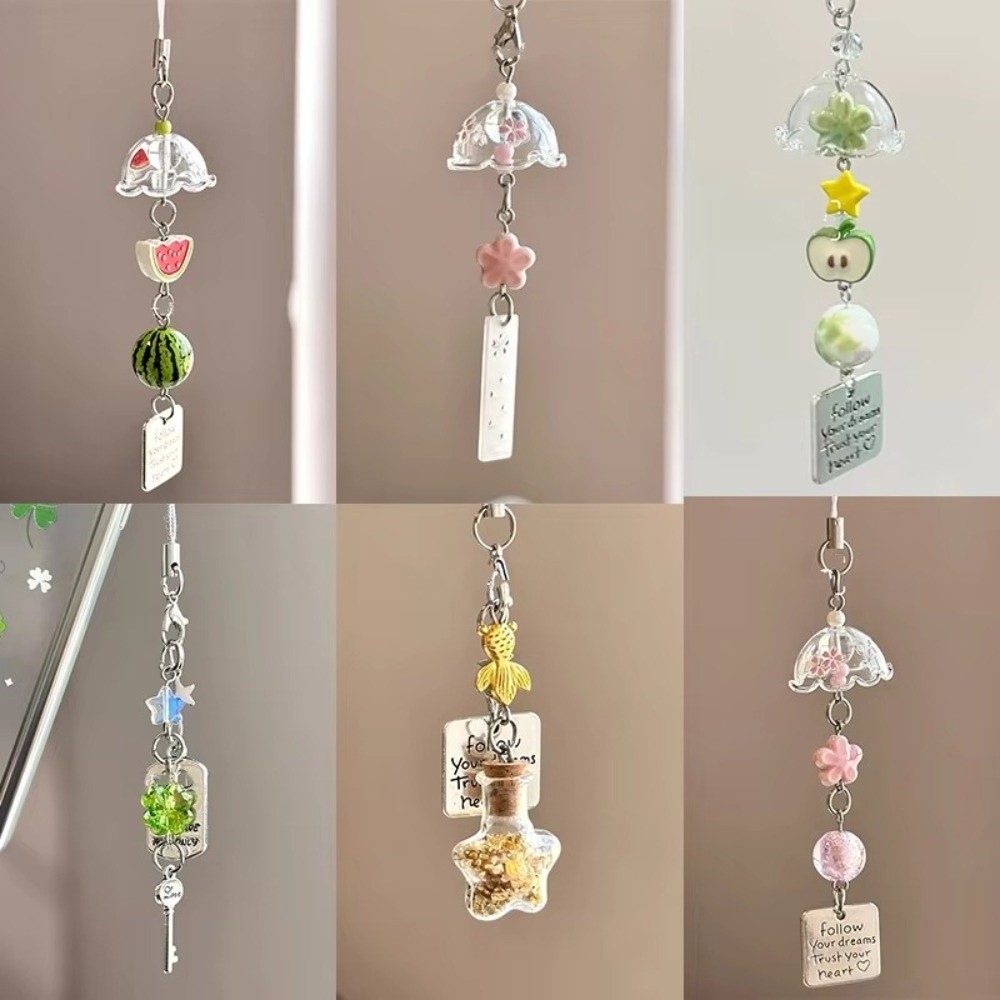Phone Accessories Hanger - New Transparent Wind Chime Keychain Portable