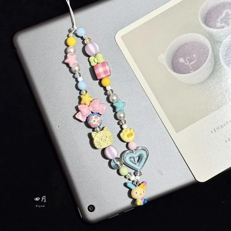 Phone Accessories Items - Cartoon Usahana Colorful Beading Phone Charm