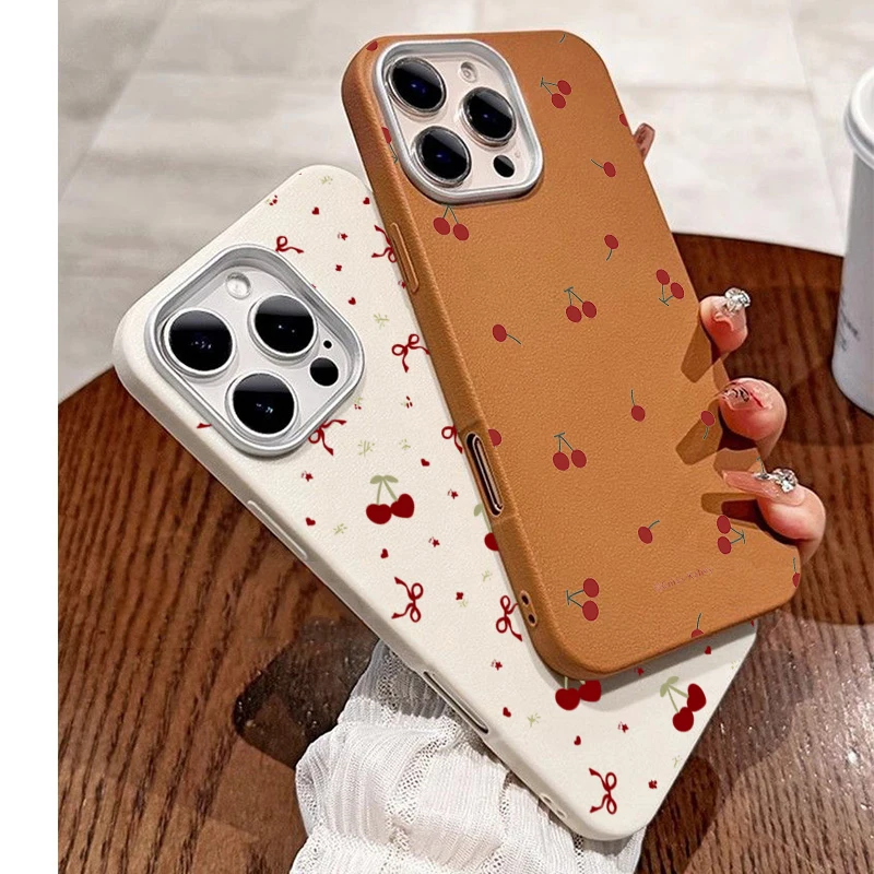 Xiaomi Phone Accessories - INS Cute Cartoon Cherry Pattern Phone