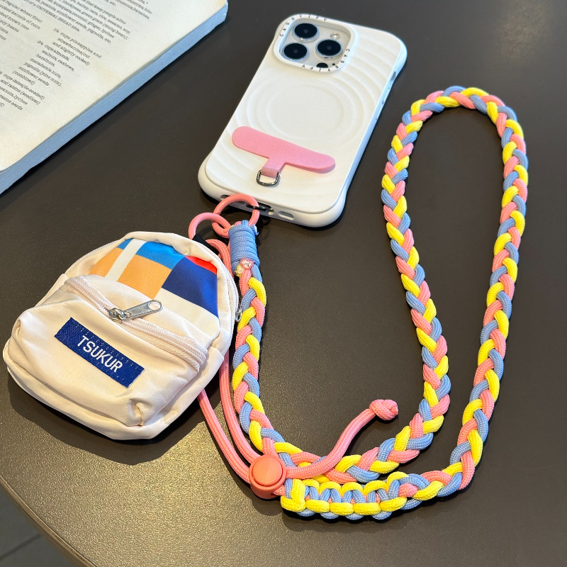 Phone Accessories Hanger - Adjustable Woven Mobile Phone Crossbody Lanyard