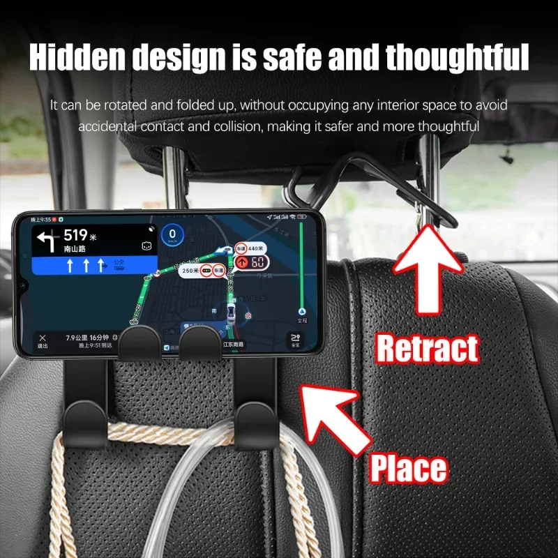 Car Seat Back Double Head Phon - Phone Accessories Hanger 评论和价格