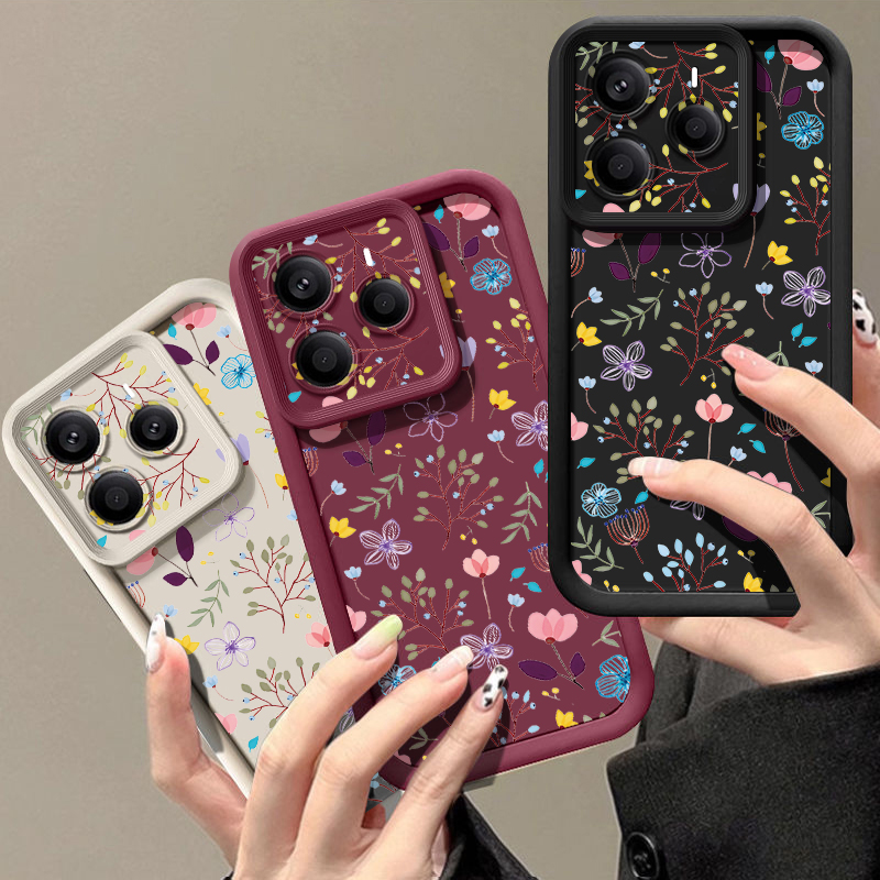 Small Flower Pattern Phone Cas - Xiaomi Phone Accessories 评论和价格