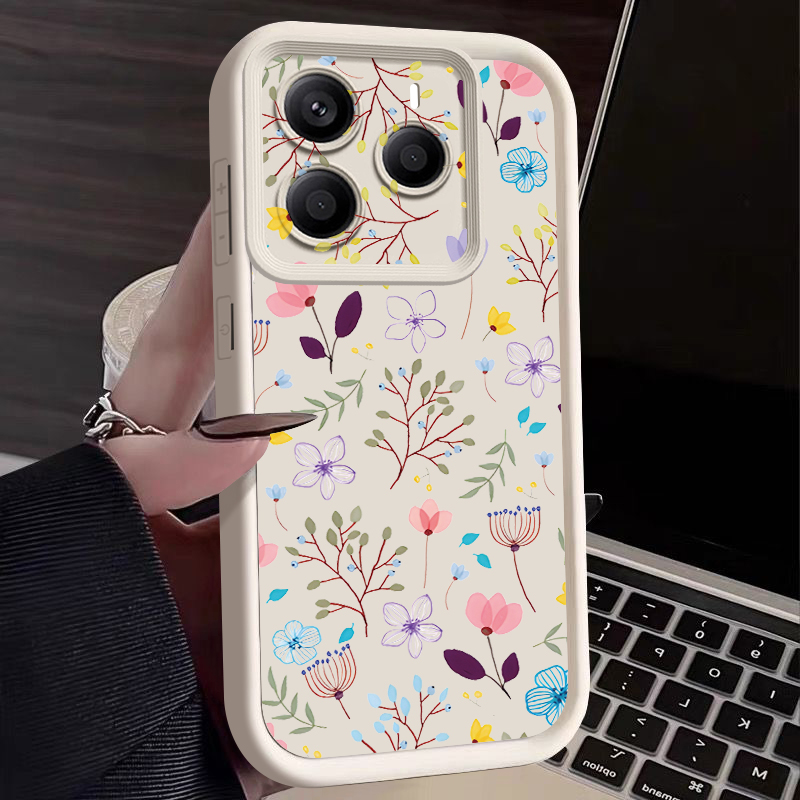 Small Flower Pattern Phone Cas - Xiaomi Phone Accessories 评论和价格