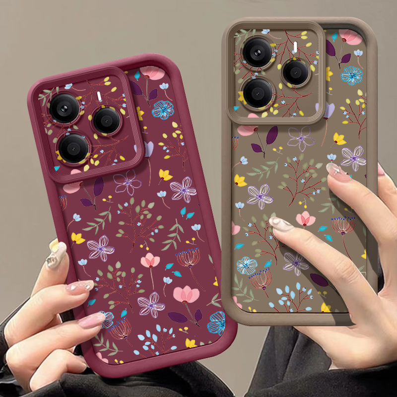Small Flower Pattern Phone Cas - Xiaomi Phone Accessories 评论和价格