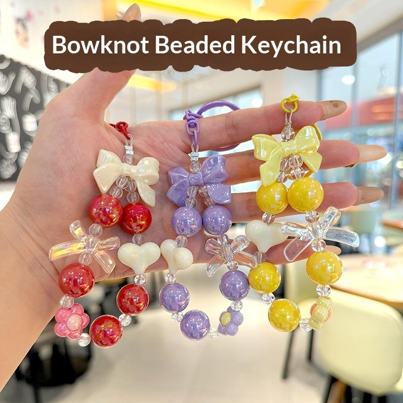 NEW Candy Color Heart Bow Bead - Phone Accessories For Teen Girls 评论和价格