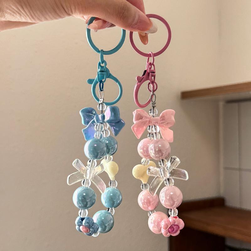 NEW Candy Color Heart Bow Bead - Phone Accessories For Teen Girls 评论和价格