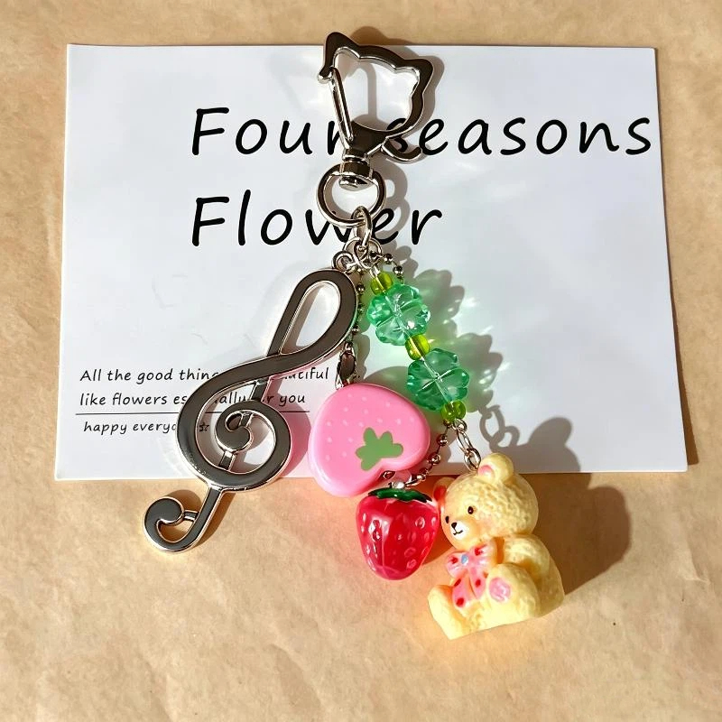 Cute Strawberry Star Keychain  - Phone Accessories For Teen Girls 评论和价格