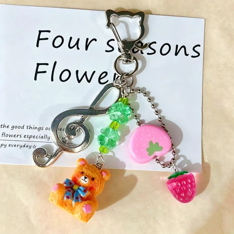 Cute Strawberry Star Keychain  - Phone Accessories For Teen Girls 评论和价格