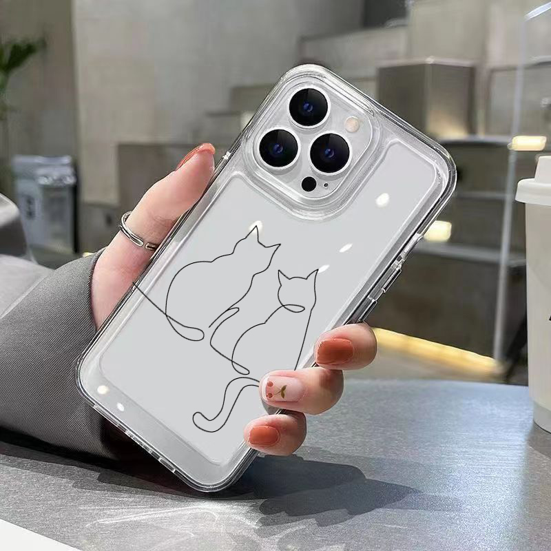 Cute Line Cat Anti-drop Phone  - Xiaomi Phone Accessories 评论和价格