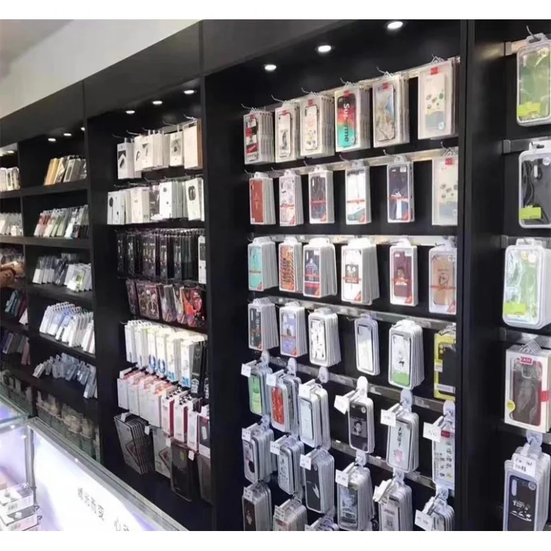 custom，Wooden Slatwall Mobile  - Phone Accessories Hooks 评论和价格