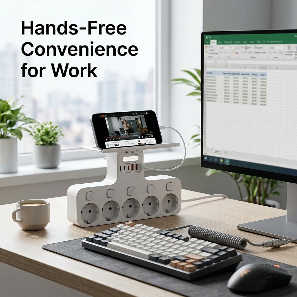 Wall Power Strip EU Plug Indep - Phone Accessories Hooks 评论和价格