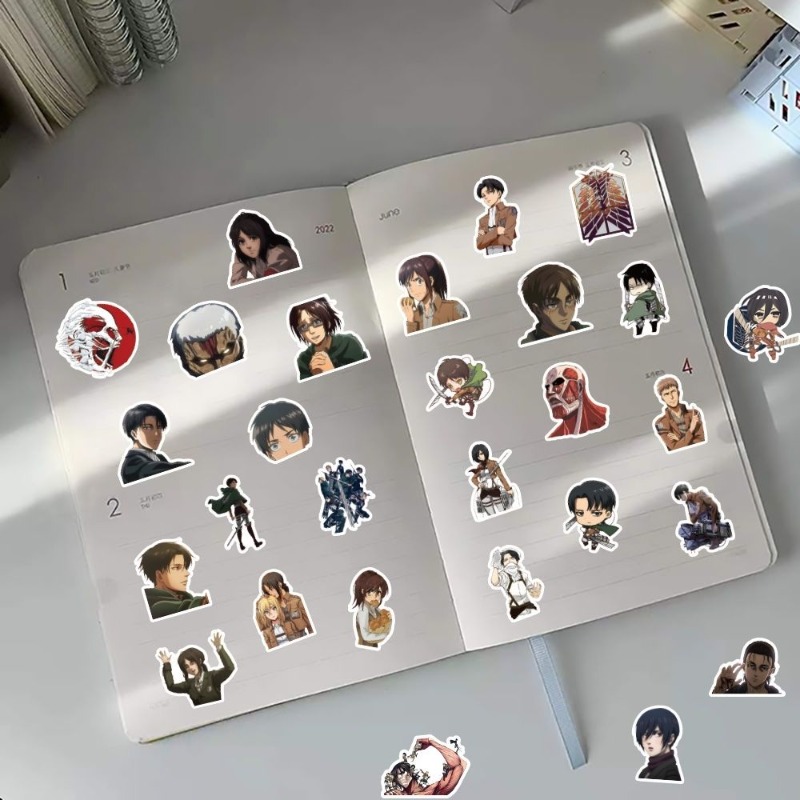 60Pcs Attack on Titan Anime St - Phone Accessories Items 评论和价格
