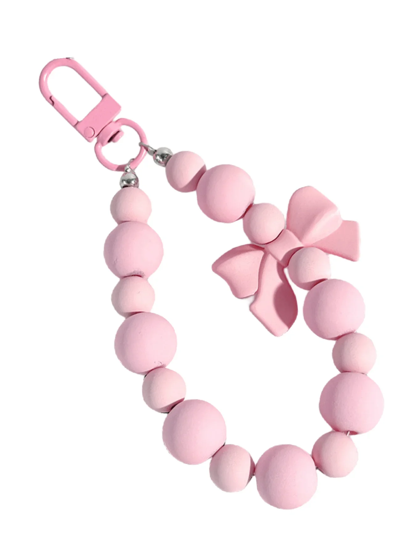 1pc Pink Pearl Bow Keychain Mo - Phone Accessories For Teen Girls 评论和价格