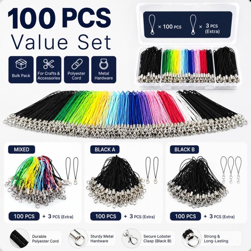 100pcs Lanyard Lariat Cords Lo - Phone Accessories Hanger 评论和价格