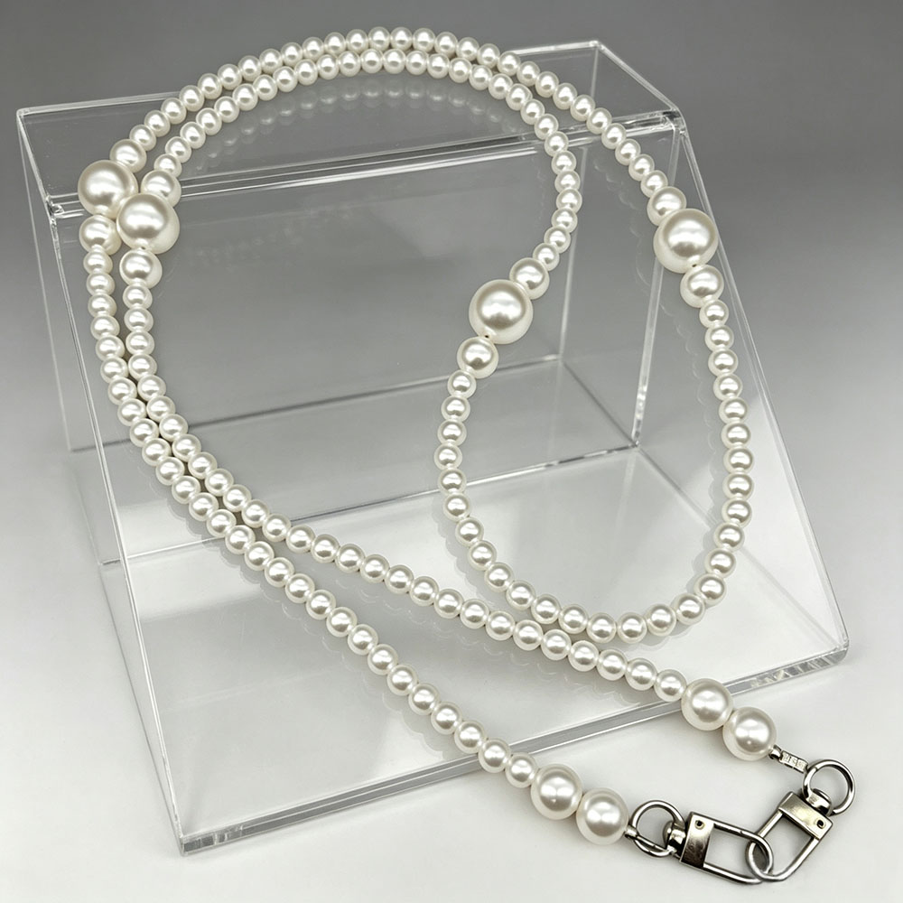 White Pearl Beaded Phone Cross - Phone Accessories Hanger 评论和价格