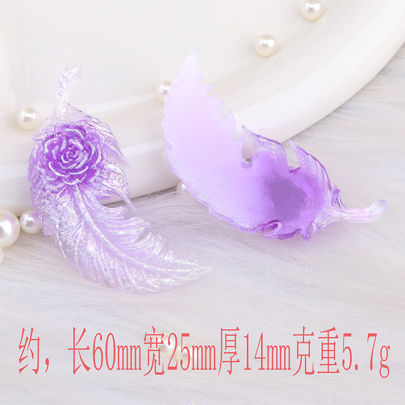 70PCS Rose Feather Resin DIY A - Phone Accessories Hanger 评论和价格