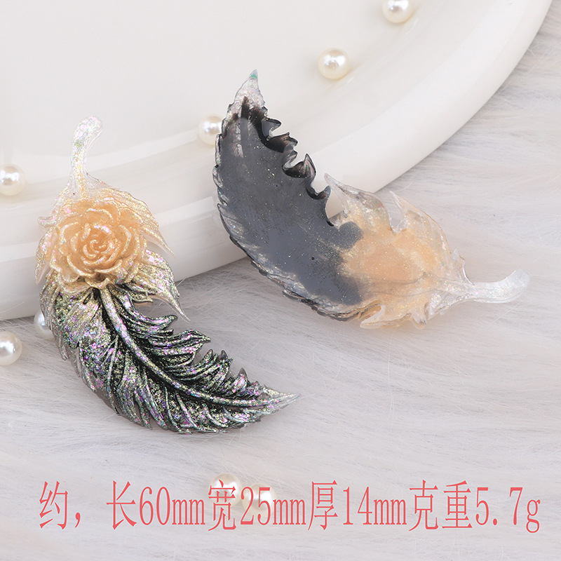 70PCS Rose Feather Resin DIY A - Phone Accessories Hanger 评论和价格